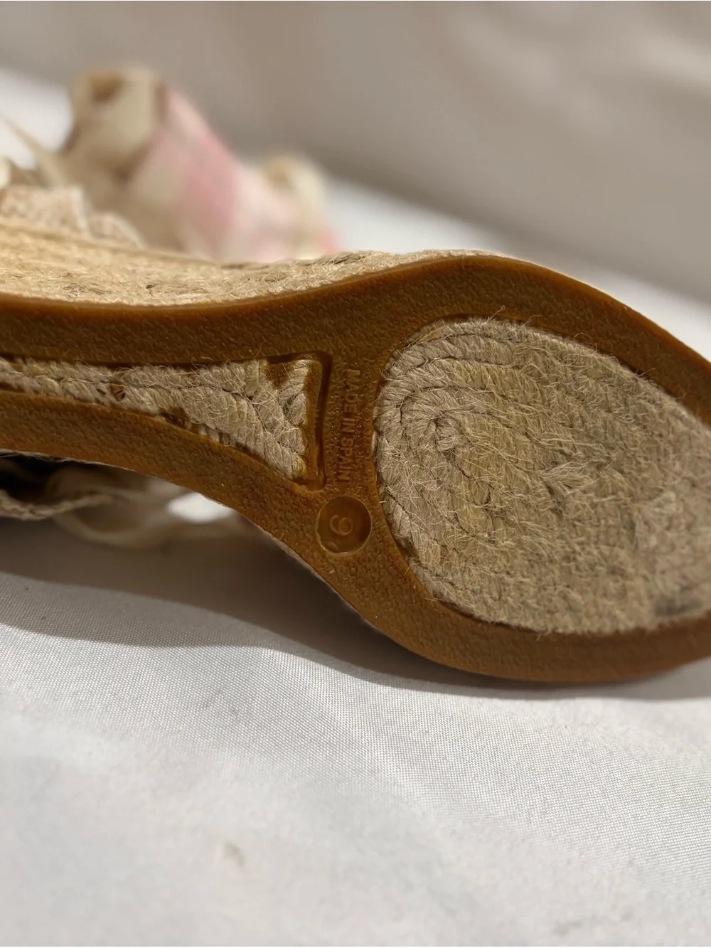 Anne Klein Pink Plaid Espadrille Tie-Up Flats